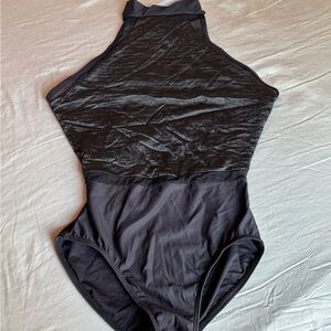 Black High Neck Leotard